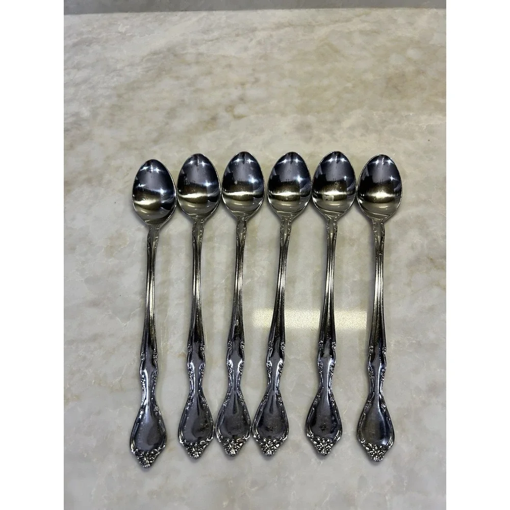 6 teaspoons Towle stainless Japan in Winter Rose